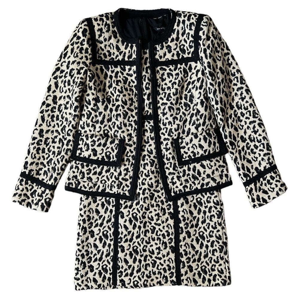 Nanette Lepore Dress Set Leopard Print US0 Chic Style - Picture 5 of 15